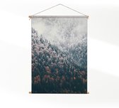 Textielposter Van herfst naar winter XXL (165 X 120 CM) - Wandkleed - Wanddoek - Wanddecoratie