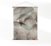 Textielposter Abstract Rustige Tinten met Accent 02 M (55 X 40 CM) - Wandkleed - Wanddoek - Wanddecoratie