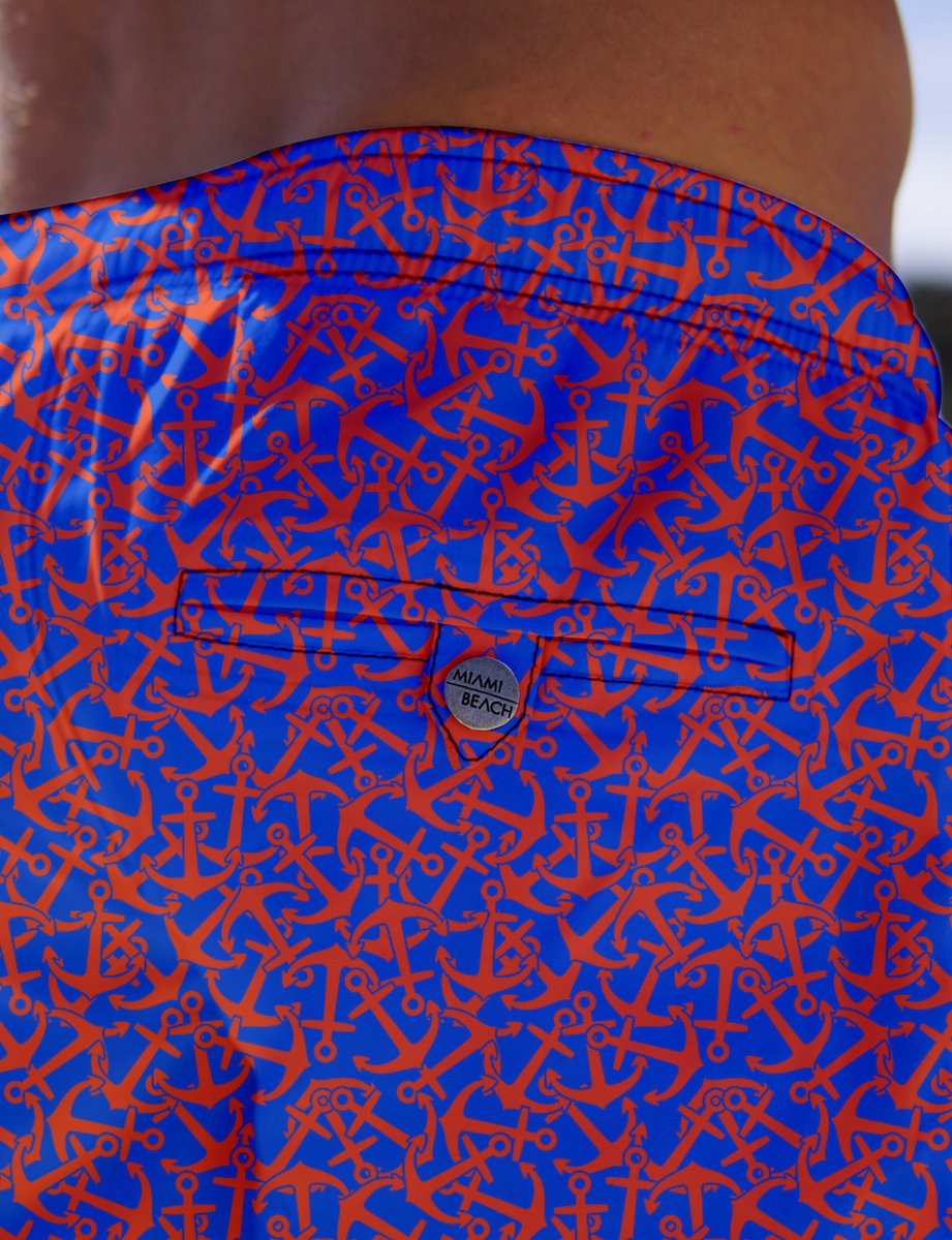 Miami Beach | Hoogwaardige Kwaliteit Zwemshort | Zwembroek | Beachshort | Heren | Sneldrogend | | 190 Sax — afbeelding 2