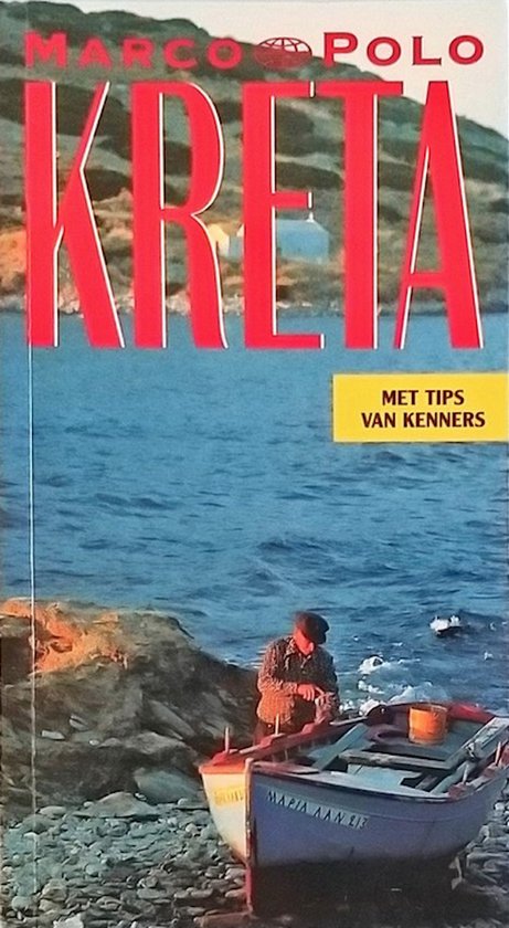 Boek 'Kreta' van Marco Polo met een bootje op het strand en een man in de boot. Met tips van kenners.