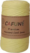 Cafuné Macrame koord - Premium - 2mm-Geel-230m-250-Gevochten koord-Gerecycled katoen-Koord-Macrame-Haken-Touw-Garen