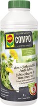 COMPO Anti-Onkruid & Anti-Mos totaal - natuurlijke ingrediënten - concentraat - eerste resultaten binnen 3 uur - fles 1L (80 m²)