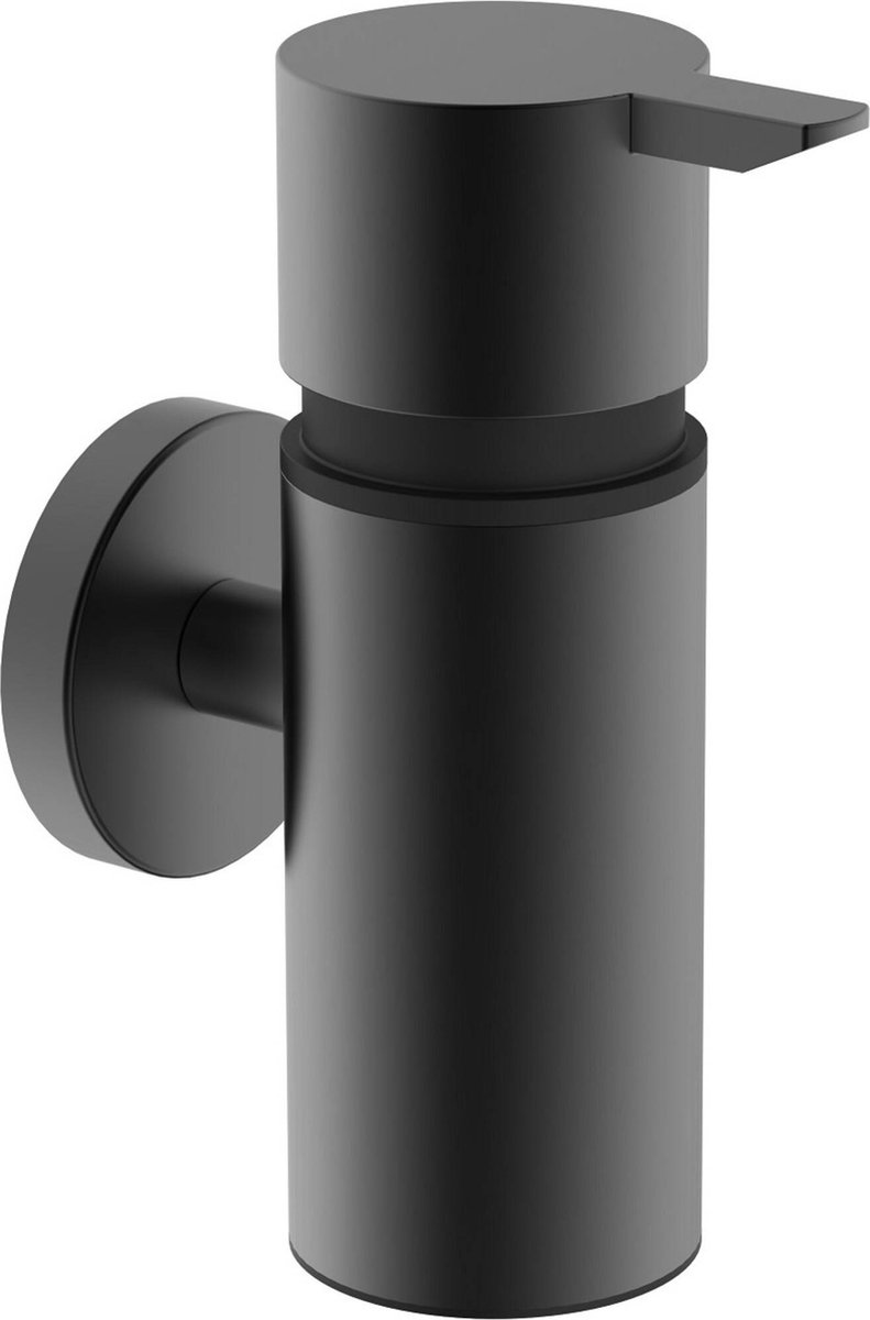 Saqu Nemo Zeepdispenser 90 ml Zwart met Bevestigingsmateriaal 5 5x9 8x14 cm Zeeppompje