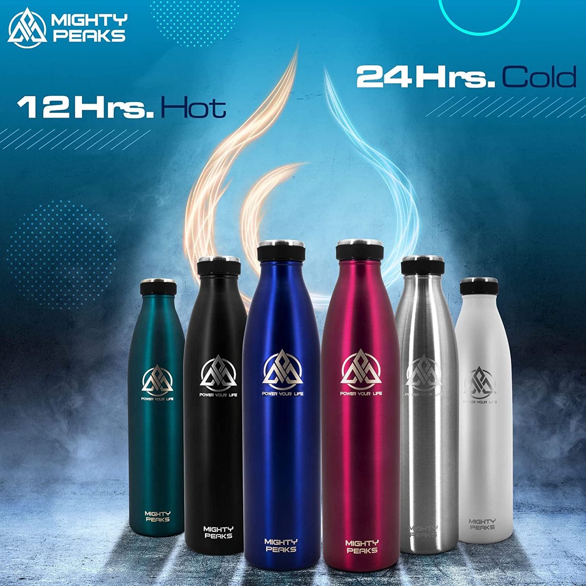 Gourde Isotherme En Acier Inoxydable 750 Ml - Double Paroi, Garde Le Froid 16h/Chaud 10h, Sans BPA, Bouchon Antifuite - Pour Sport, Bureau, Voyage