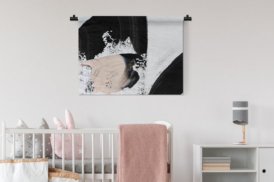 Wandkleed - Wanddoek - Verf - Abstract - Design - 90x67.5 cm - Wandtapijt