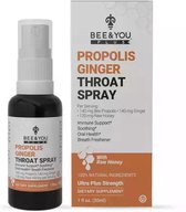 BEE&YOU Propolis Keel Spray - Puur Propolis - met Rauwe Honing en Gember - Natuurlijk Kalmerend - Ultra Potency - 30 ml