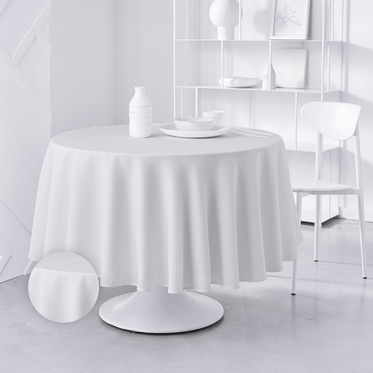 Today tafelkleed - 180x180 / Craie - Tafellaken - Tafellinnen
