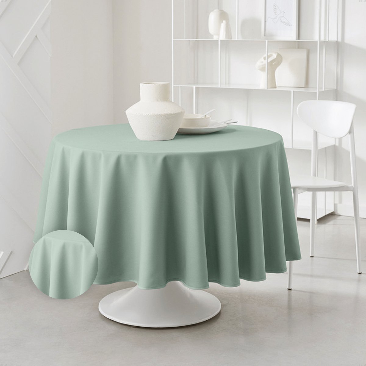 Today tafelkleed - 180x180 rond / Celadon - Tafellaken - Tafellinnen
