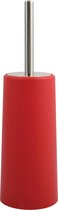 MSV Toiletborstel in houder/WC-borstel - rood - kunststof - 35 cm