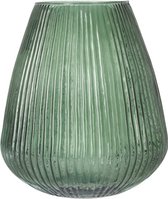 Excellent Houseware glazen vaas / bloemen vazen - groen - 25 x 37 cm