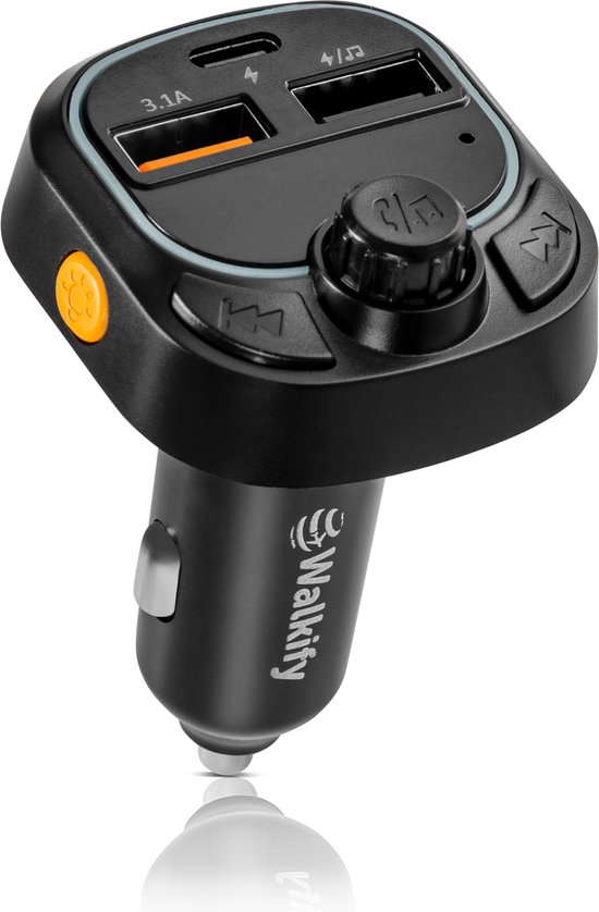 Walkify Bluetooth FM Transmitter FM Transmitter Autolader Bluetooth Carkit