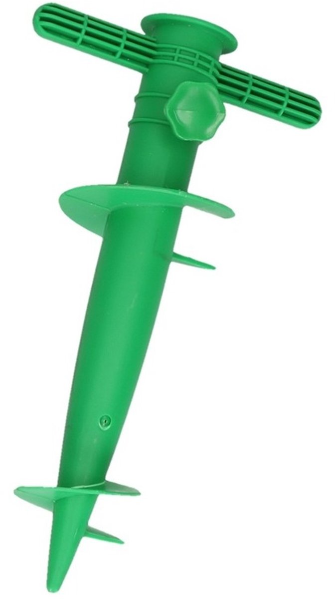 Groene parasolhouder / parasolboor - 30 cm - parasolvoet / parasolstandaard