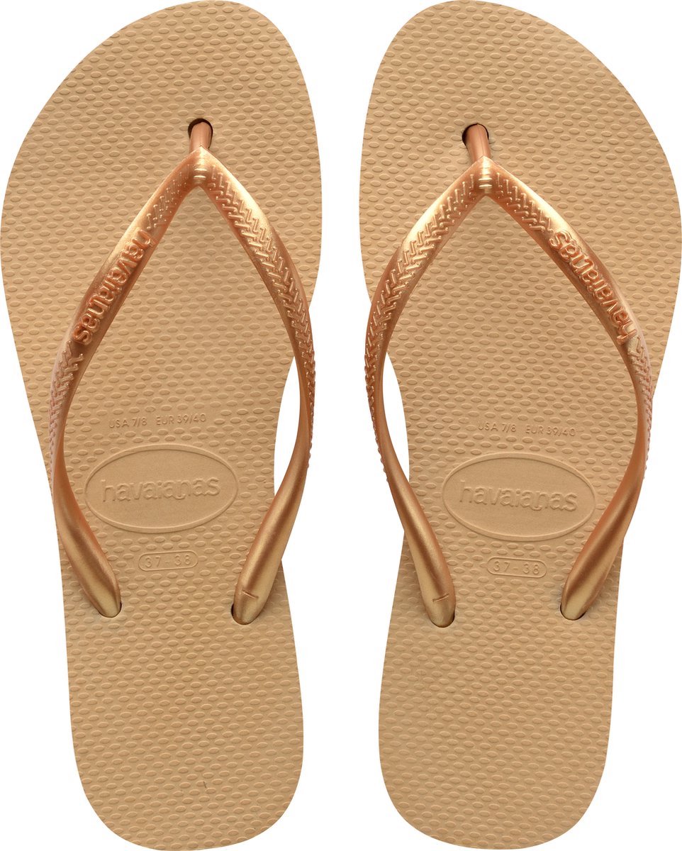 Havaianas Slim Flatform Dames Slippers - Zwart - Maat 33/34