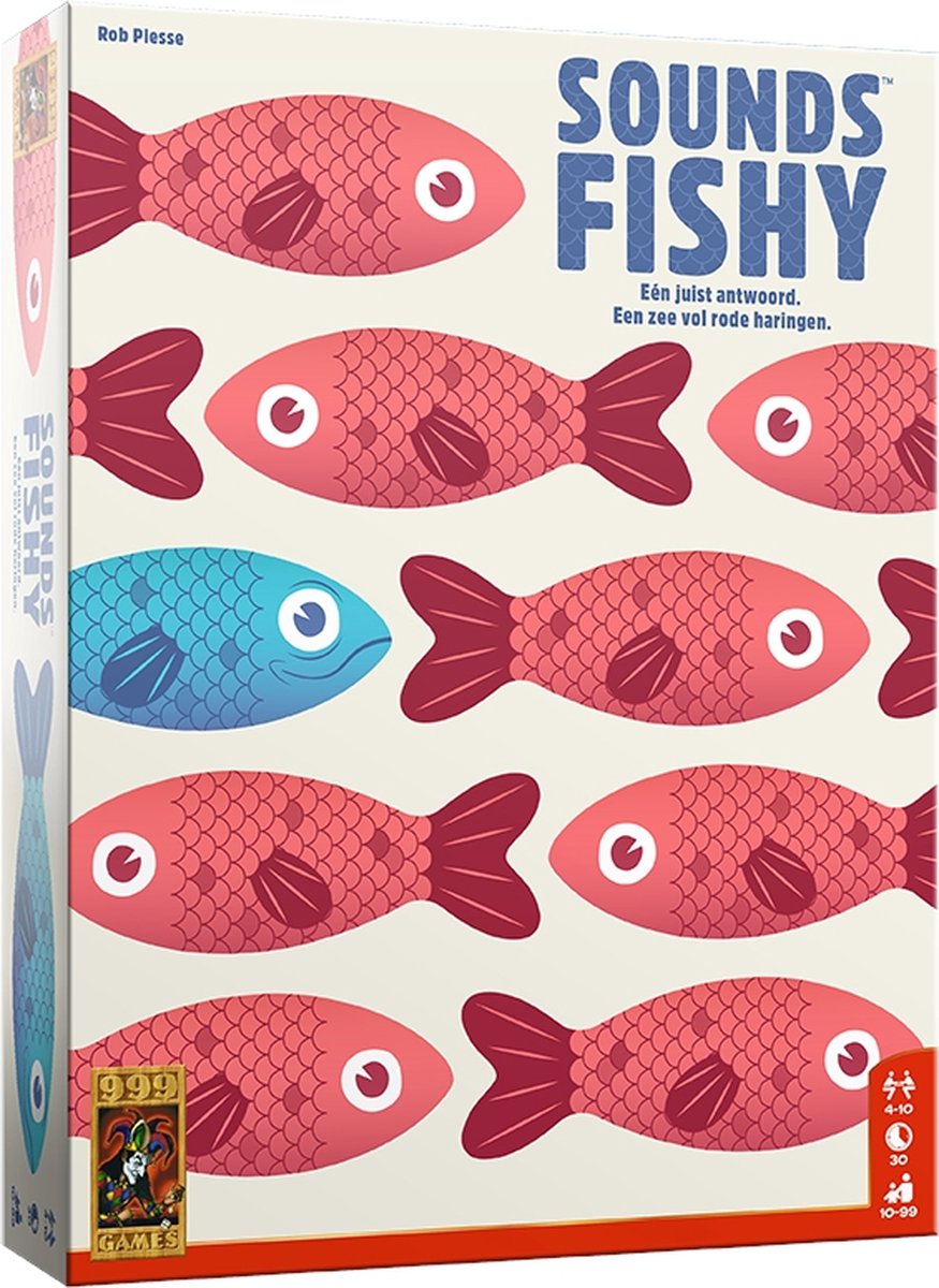 Bol.com 999 Games - Sounds Fishy - Partyspel - Kun jij je pokerface bewaren? - Gezelschapsspel - Nederlandstalig - Klein cadeautje aanbieding