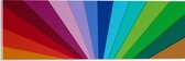 Acrylglas - Regenboogkleuren Strepen Patroon - 60x20 cm Foto op Acrylglas (Wanddecoratie op Acrylaat)