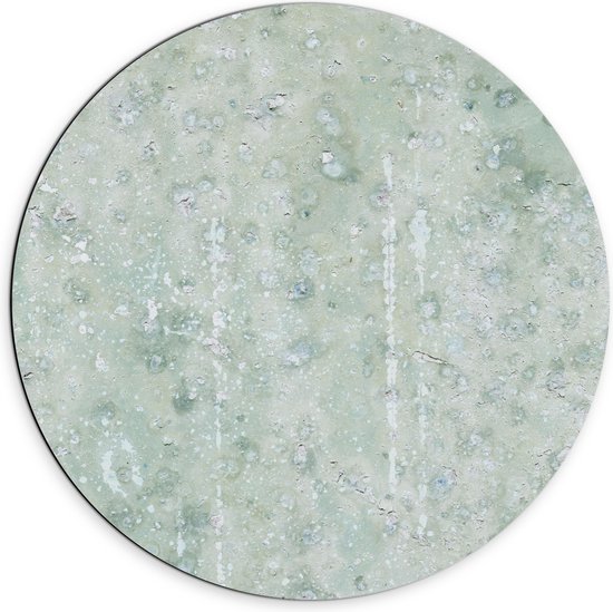 Dibond Muurcirkel - Textuur op Groene Plaat - 70x70 cm Foto op Aluminium Muurcirkel (met ophangsysteem)