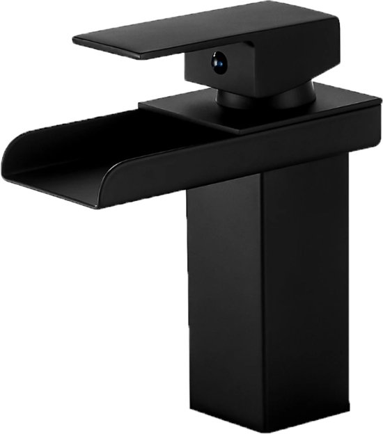 Solepearl Badkamer kraan waterval badkamer kraan zwart bol