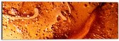Dibond - Textuur in Mix van Oranje Tinten - 60x20 cm Foto op Aluminium (Wanddecoratie van metaal)