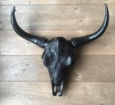 Skull bedrukt groot 64 cm zwart