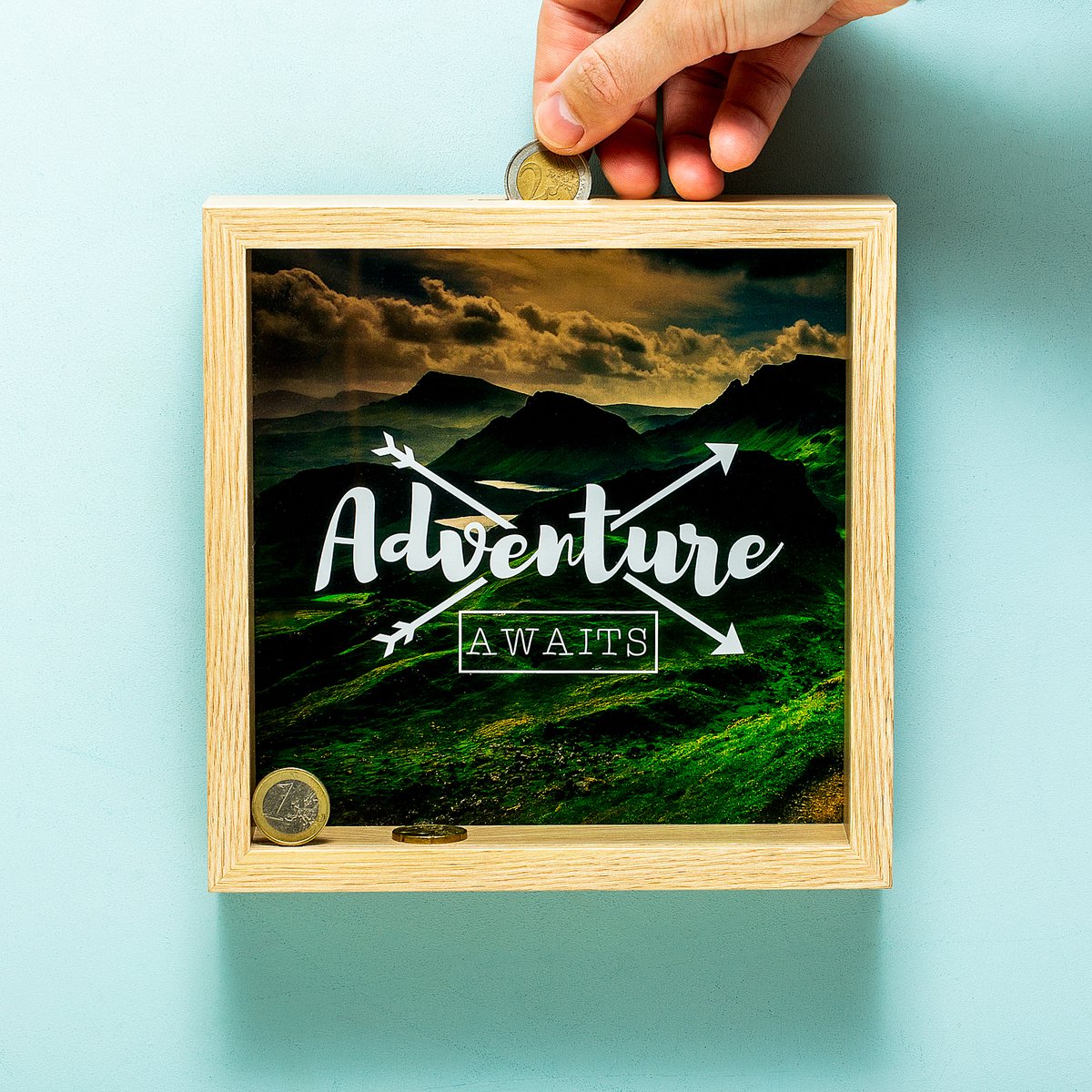 Houten Spaarpot - Adventure Awaits van OOTB