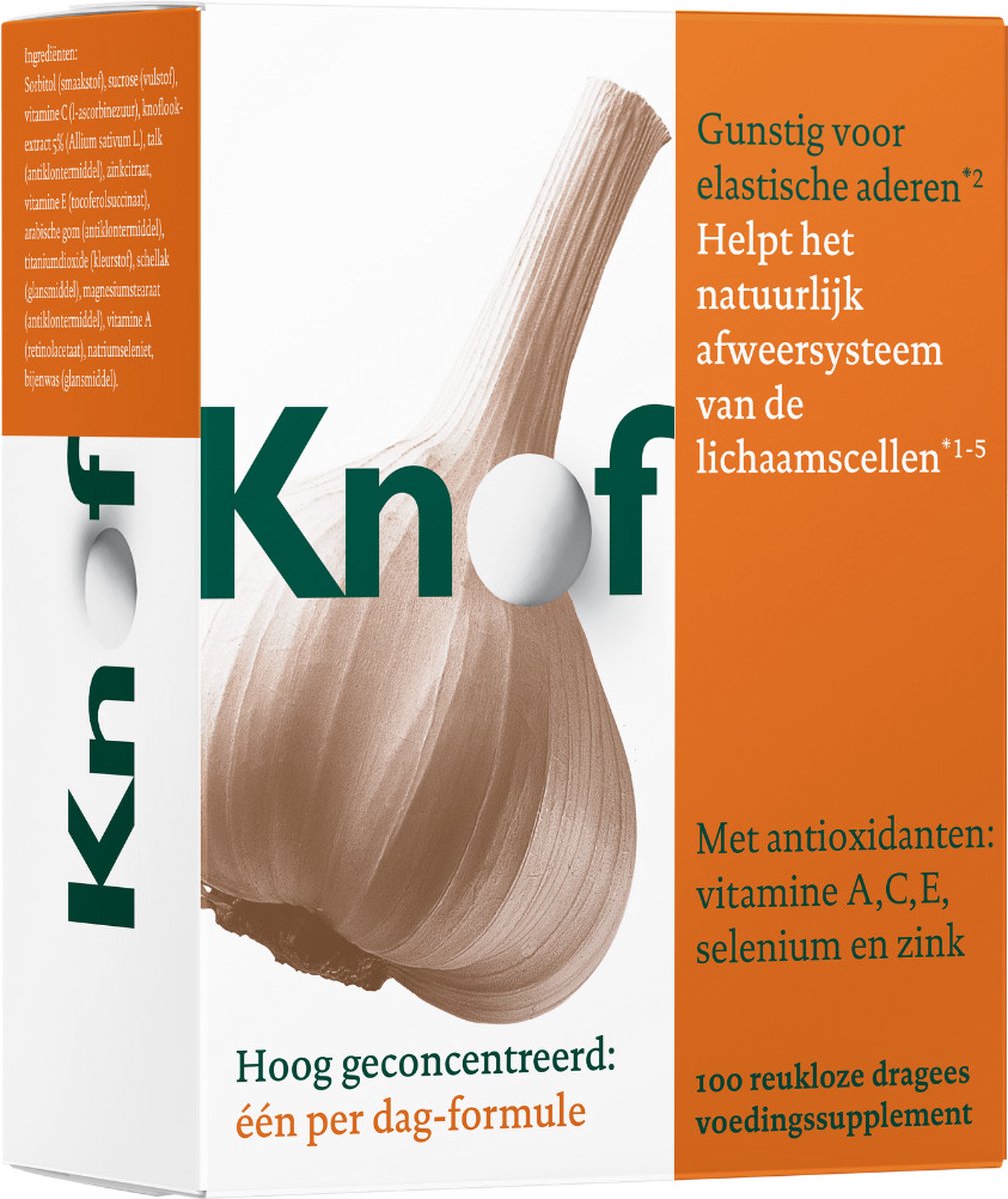 Goedkoopste Knof Knoflook - 100 reukloze dragees - Voedingssupplement