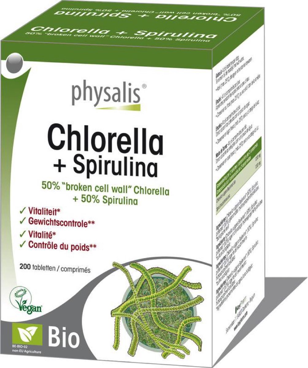 Goedkoopste Physalis Chlorella & spirulina bio 200 Tabletten