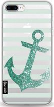 Casetastic Softcover Apple iPhone 7 Plus / 8 Plus - Glitter Anchor Mint