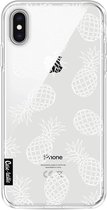 Casetastic Apple iPhone XS Max Hoesje - Softcover Hoesje met Design - Pineapples Outline Print