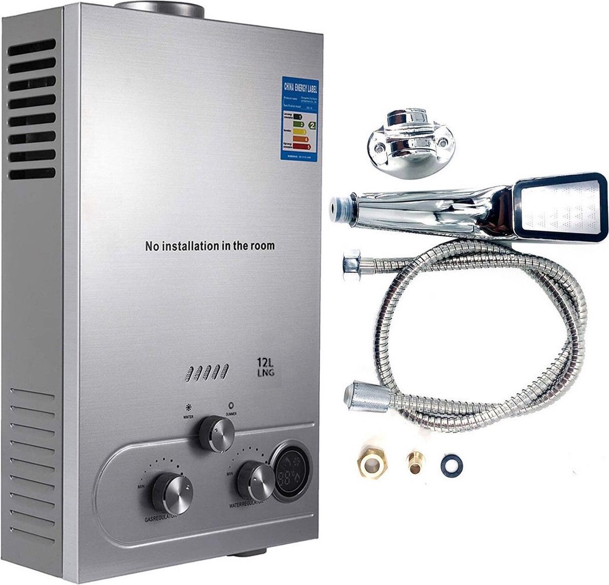 Propaan Boiler 10L LPG Geiser Snel Warm Water Met Douchekop