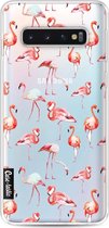 Samsung Galaxy S10 hoesje Flamingo Party Casetastic Smartphone Hoesje softcover case
