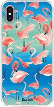 Casetastic Apple iPhone XS Max Hoesje - Softcover Hoesje met Design - Flamingo Vibe Print