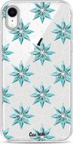 Casetastic Apple iPhone XR Hoesje - Softcover Hoesje met Design - Statement Flowers Blue Print