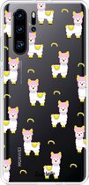 Casetastic Huawei P30 Pro Hoesje - Softcover Hoesje met Design - Rainbow Llama Print