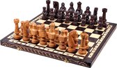 Jeu d'échecs Cesar - Échiquier pliable avec Pièces d'échecs - Complet et Uniek - King 140mm - Échiquier 600x600