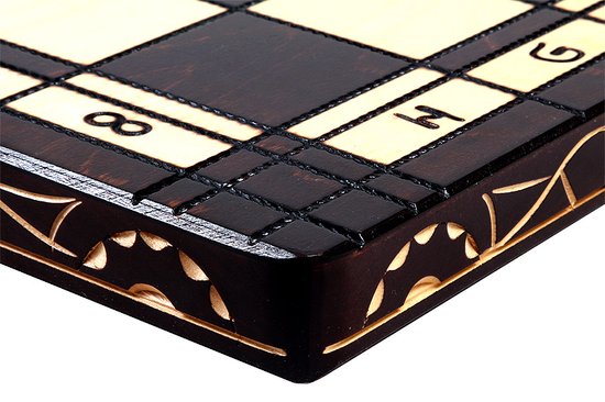 Afbeelding van het spel Cesar Schaakset - Opklapbaar Schaakbord met Schaakstukken - Compleet & Uniek - Koning 140mm - Schaakbord 600x600