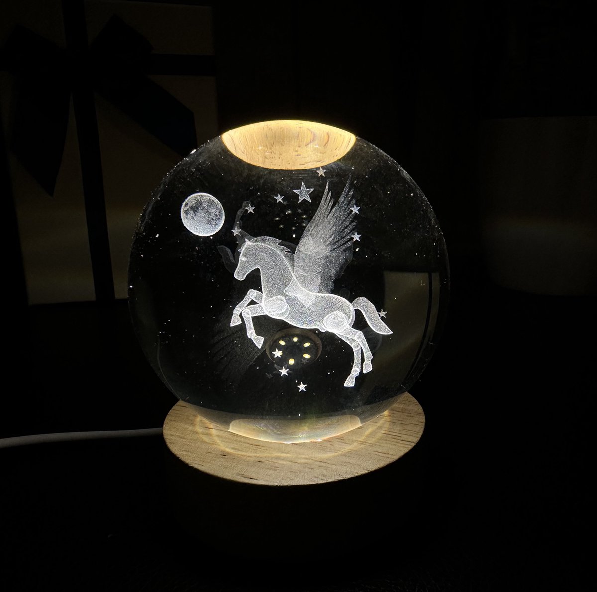 Lampe 3D Licorne volante