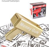 Geldpistool - Inclusief Batterijen - Moneygun - Feest - Make it Rain! - Geld pistool - Money gun - Speelgoed - Inclusief 150 nep biljetten - Goud