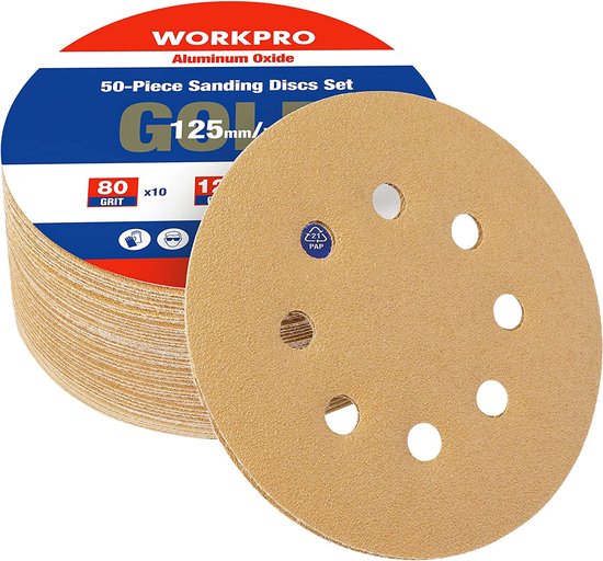 Papier de verre 125 mm Velcro, triple abrasion, disques abrasifs papier  abrasif