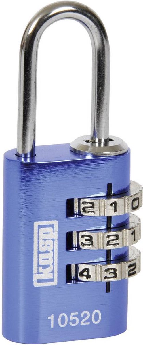 Hangslot Kasp K10520BLUD Blauw Cijferslot