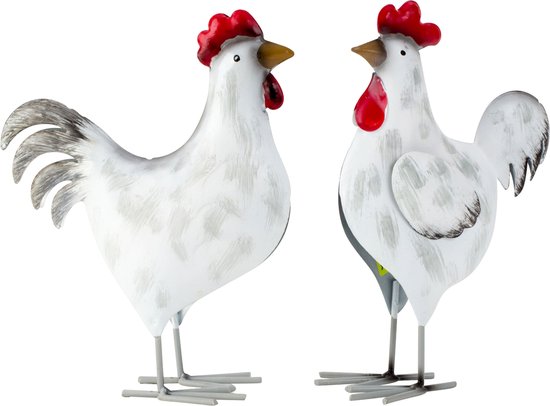 Home/Tuin decoratie dieren/vogel beeldje - Kip - 20 x 21 cm - binnen