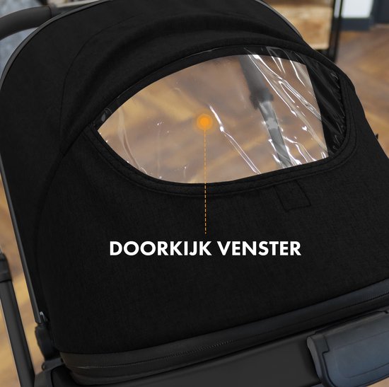 Deryan Evy V2 Duo Kinderwagen - Uitbreidbaar - Extra zitje - Zwart