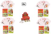 4x Mini jeu de cartes animaux de la ferme - 6cm x 4cm x 1.5cm - Jeu de cartes vache cochon mouton jeu cartes
