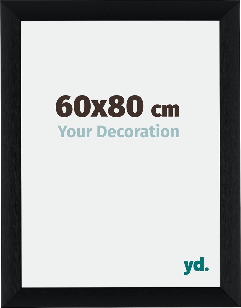 yd. Your Decoration - Fotolijst 60x80 cm - Aluminium - Zwart Geborsteld - Tucson