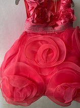 baby meisjes jurk - prinsessenjurk - roze tule kralen - party jurk - Feestjurk - Maat - 116 - kerst jurk - sinterklaas