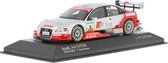 The 1:43 Diecast Modelcar of the Audi A4, Audi Sport Team Abt #5 of the DTM 2005. The driver was T. Kristensen. The manufacturer of the scalemodel is Minichamps.This model is only available online