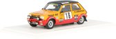 De 1:43 Diecast Modelcar van de Renault R5 Alpine #16 van de Rally MonteCarlo van 1979. De coureurs waren G. Frequelin en J. Delaval. De fabrikant van het schaalmodel is Spark Models. Dit model is alleen online verkrijgbaar