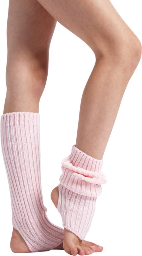 Dancer Dancewear® Beenwarmers | 40 CM | Roze | Met hielgat | Beenwarmers | Ballet | Legwarmer | Beenwarmer ballet