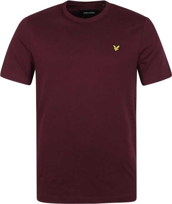 Lyle and Scott - T-shirt Burgundy - Heren - Maat S - Modern-fit