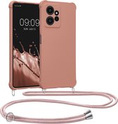 kwmobile telefoonhoesjegeschikt voor Xiaomi Redmi Note 12 (4G) - Hoesje van siliconen met telefoonkoord - In parelmoer