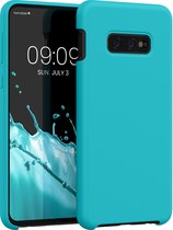 kwmobile telefoonhoesje geschikt voor Samsung Galaxy S10e - Hoesje met siliconen coating - Smartphone case in ijsblauw